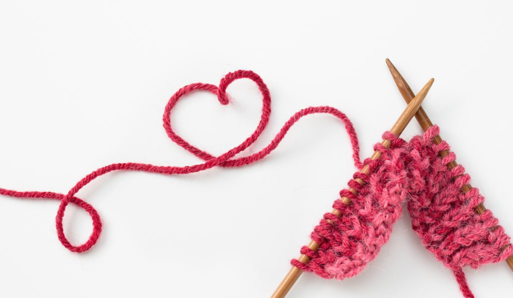Knitting with Heart in the string
